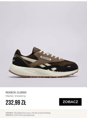 Buty męskie sneakersy Reebok GL8900 promocja w Sizeer
