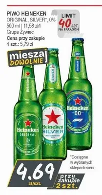 Piwo Heineken Silver promocja w Słoneczko