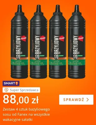 Sos bazyliowy Fanex 4-pak 950 g promocja w Allegro