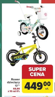 Rower dziecięcy 12" promocja w Carrefour