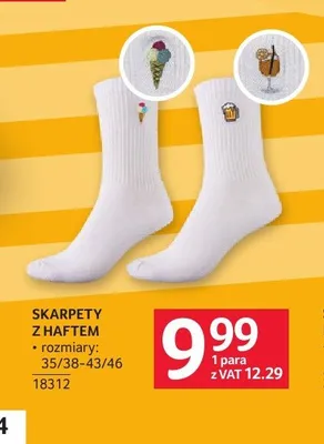 Skarpety z haftem promocja w Selgros