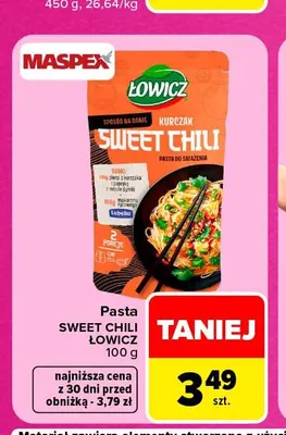 Pasta Sweet Chili Łowicz promocja w Carrefour