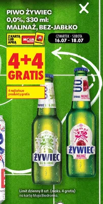 Piwo bezalkoholowe Żywiec Malinaż promocja w Biedronka