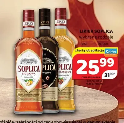 Likier Soplica orzech laskowy promocja w Delfin