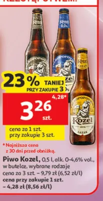 Piwo Kozel 0,5l promocja w Auchan