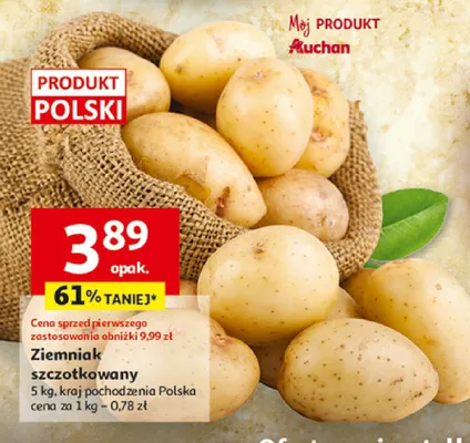 Ziemniak szczotkowany promocja w Auchan