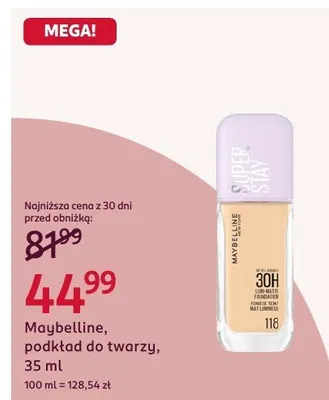 Podkład do twarzy Maybelline promocja w Rossmann