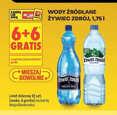 Woda źródlana Żywiec Zdrój Niegazowany promocja w Biedronka