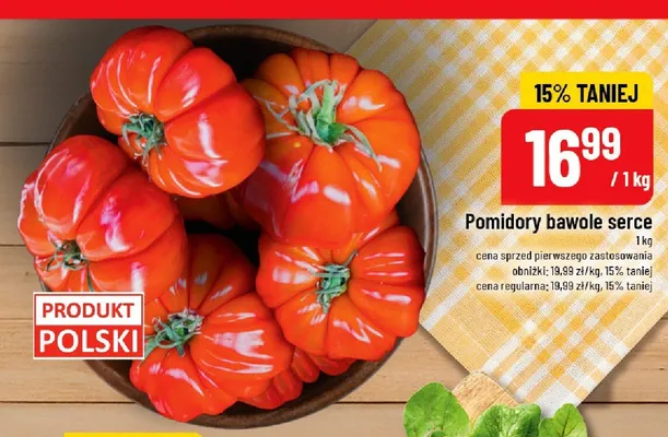 Pomidory bawole serce polskie promocja w POLOmarket