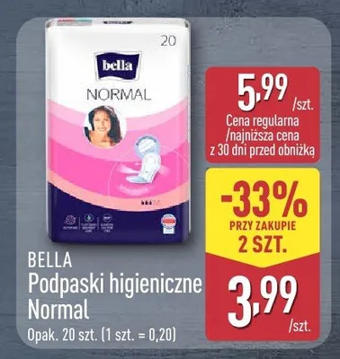 Podpaski higieniczne Normal promocja w Aldi