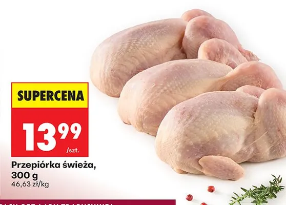 Przepiórka świeża promocja w Biedronka