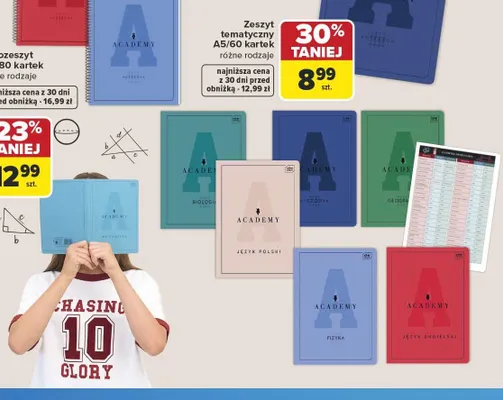 Zeszyt tematyczny A5 60 kartek Interdruk promocja w Carrefour
