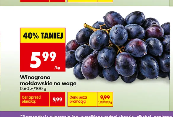 Winogrona promocja w Biedronka