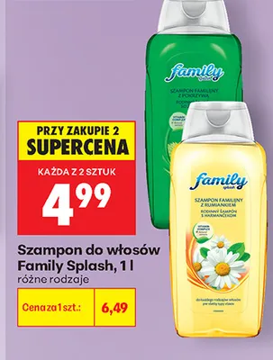 Szampon do włosów Family Splash z rumiankiem promocja w Biedronka