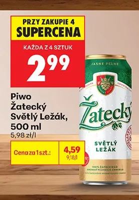 Piwo Žatecký Světlý Ležák promocja w Biedronka