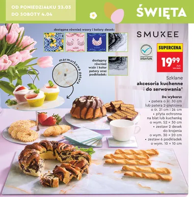Szklane akcesoria kuchenne i do serwowania, różne rodzaje promocja w Biedronka