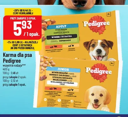 Karma dla psa Pedigree Junior Wybór smaków w galaretce promocja w POLOmarket