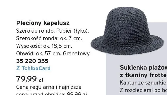 Pleciony kapelusz Tchibo promocja w Tchibo