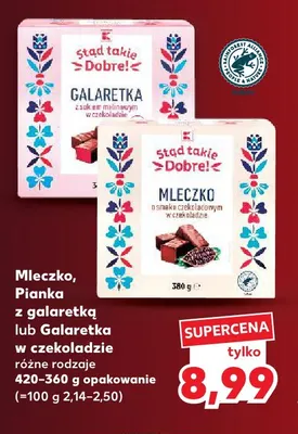 Mleczko o smaku czekoladowym w czekoladzie Stąd takie Dobre! promocja w Kaufland