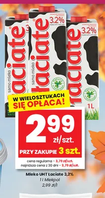 Mleko UHT Łaciate 3,2% promocja w emma MARKET