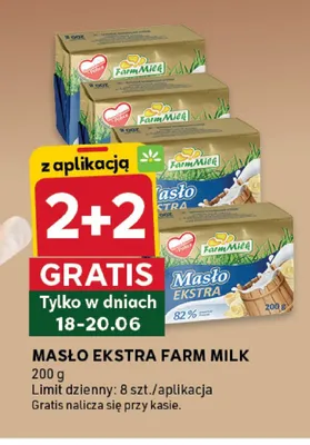 Masło ekstra Farm Milk promocja w Stokrotka
