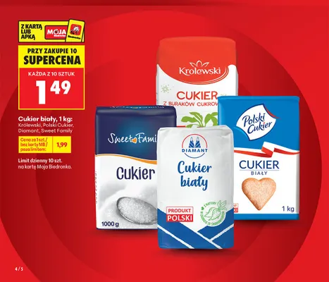 Cukier biały Sweet Family promocja w Biedronka