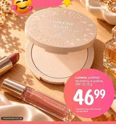 Podkład do twarzy w pudrze Blur SPF 15 Lumene promocja w Rossmann