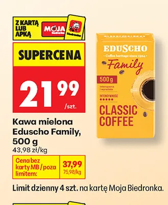 Kawa mielona Eduscho Family promocja w Biedronka