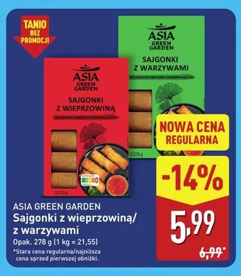 Sajgonki z warzywami Asia Green Garden promocja w Aldi