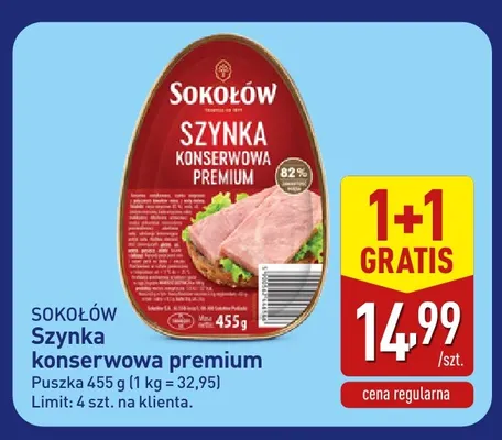 Szynka konserwowa premium Sokołów promocja w Aldi
