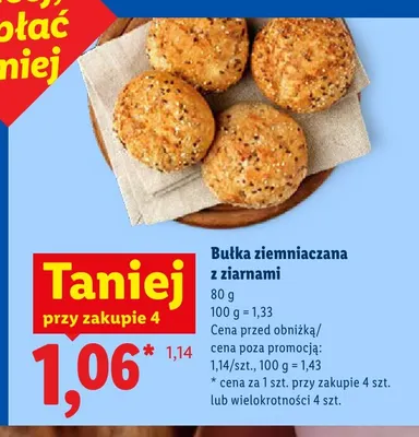 Bułka ziemniaczana z ziarnami promocja w Lidl