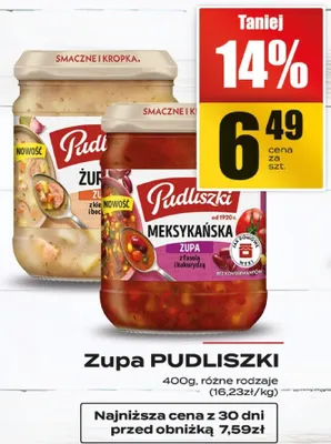 Zupa Pudliszki różne rodzaje promocja w Supeco