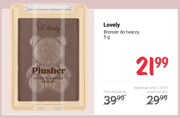 Bronzer do twarzy Lovely promocja w Rossmann