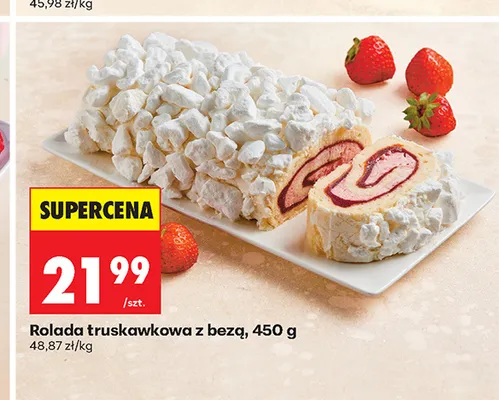 Rolada truskawkowa z bezą promocja w Biedronka