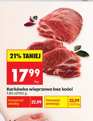 Karkówka wieprzowa bez kości promocja w Biedronka