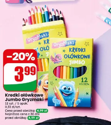 Kredki ołówkowe Jumbo Gryzmaki promocja w Dino