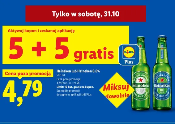 Piwo bezalkoholowe Heineken promocja w Lidl