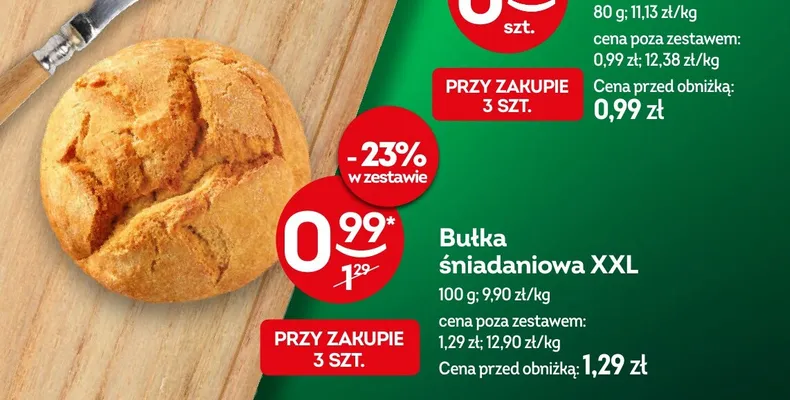 Bułka śniadaniowa XXL promocja w Żabka