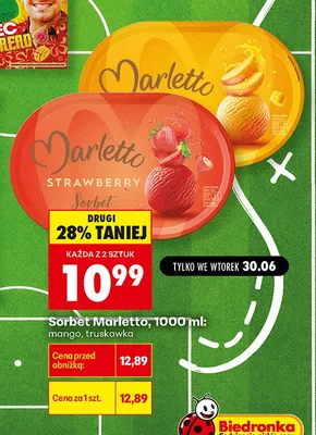 Sorbet mango Marletto promocja w Biedronka