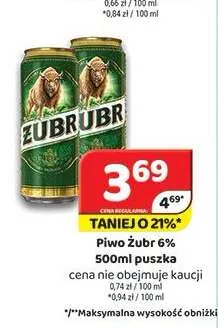 Piwo Żubr 6% promocja w Delfin