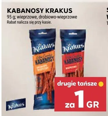 Kabanosy wieprzowe Krakus promocja w Stokrotka