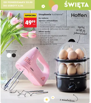 Urządzenie kuchenne jajowar z minutnikiem promocja w Biedronka