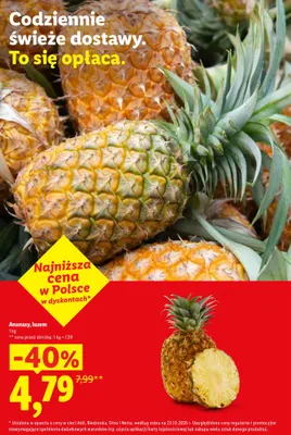 Ananasy luzem promocja w Lidl