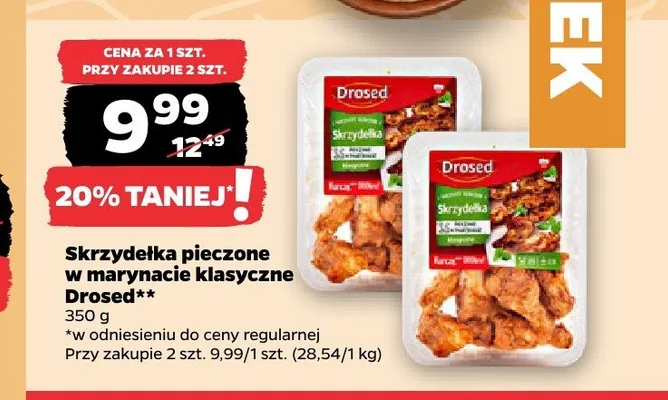 Skrzydełka pieczone w marynacie klasycznej Drosed promocja w Netto