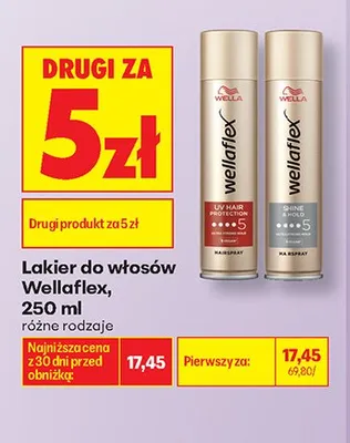Lakier do włosów Wellaflex Shine & Hold promocja w Biedronka