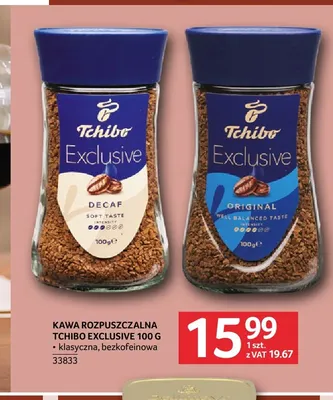 Kawa rozpuszczalna Tchibo Exclusive bezkofeinowa promocja w Selgros
