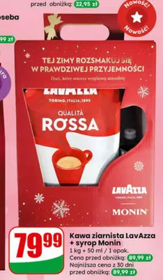Kawa ziarnista Qualità Rossa + syrop promocja w Dino