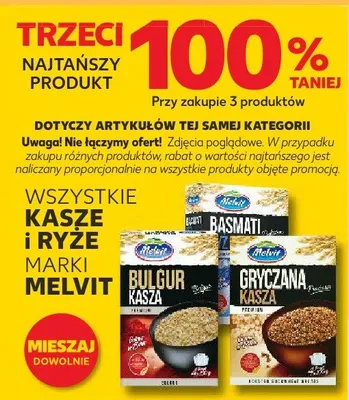 Kasze i ryże marki Melvit (Basmati, Bulgur, Gryczana) promocja w Kaufland