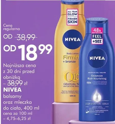 Balsam NIVEA balsamy oraz mleczka do ciała promocja w Makro