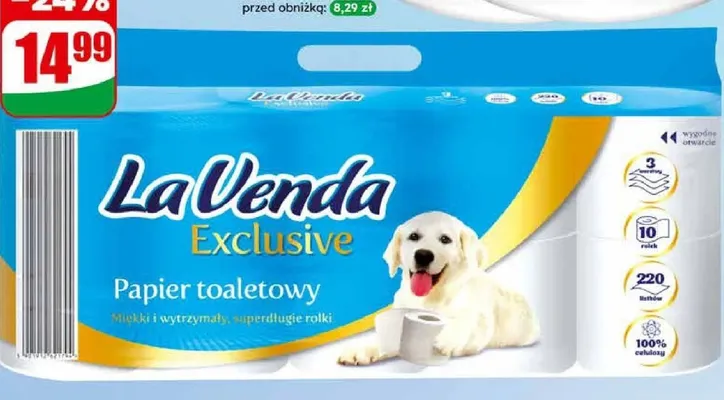 Papier toaletowy Exclusive promocja w Dino